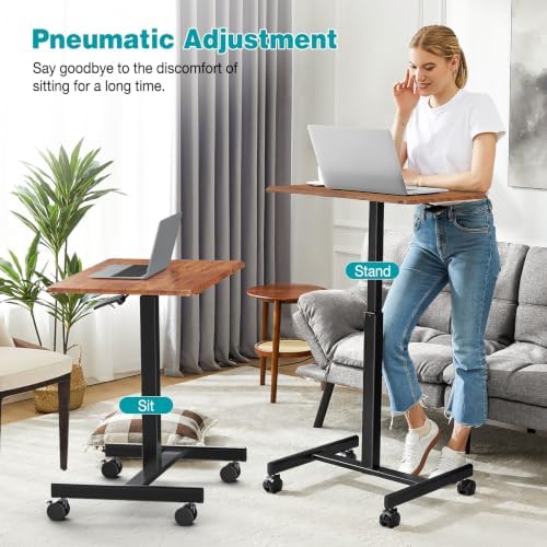 DUMOS Mobile Small Standing Desk, Laptop Desk, Home Office - Image 4