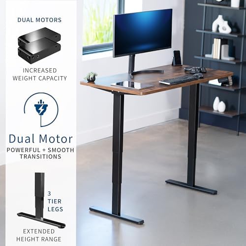 VIVO Rustic Vintage Brown 55 x 28 in Standing Desk, DESK-KIT-2B55N - Image 4