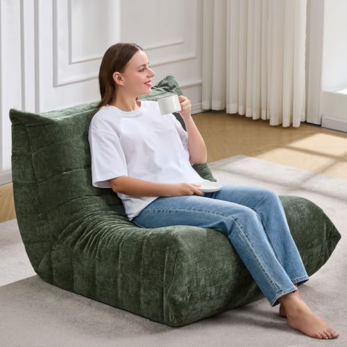 Hobestluk Adults Bean Bag Chair Faux Fur BeanBag Couch for Living Room - Image 3