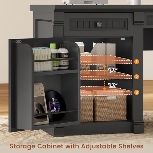 SEDETA L Shaped Office Desk with 4 Drawers Storage, 67"x67" Executive Desk - Image 6