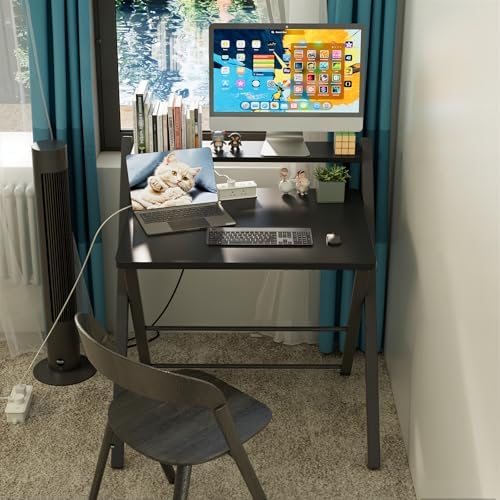 GreenForest Folding Desk No Assembly, Sturdy Computer Desk for Small Spaces - Image 2