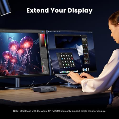 UGREEN 8-in-1 Thunderbolt 4 Docking Station, Dual 4K@60Hz, 3xTBT4, 40Gbps - Image 3
