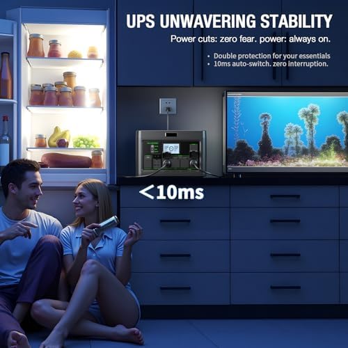 2400W Portable Power Station 1843.2Wh Solar Generator For Home Battery - Image 5