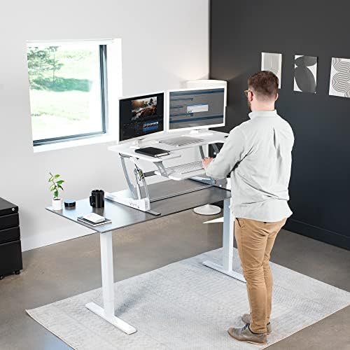 VIVO White 36 in Standing Desk Converter, DESK-V000VW - Image 4