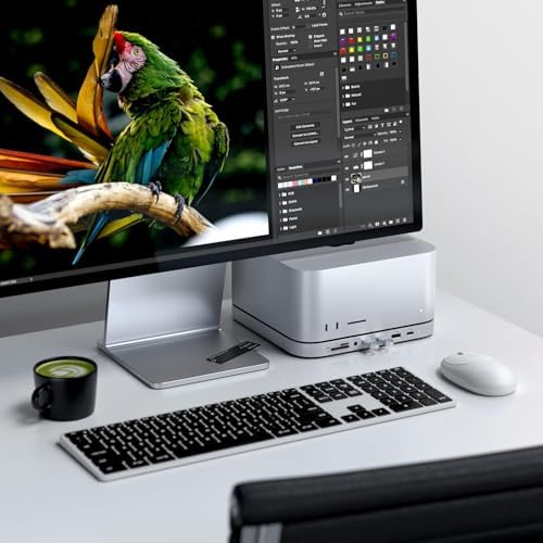Satechi Mac Studio M5 Hub & Stand with NVMe SSD Enclosure, Silver - Image 6