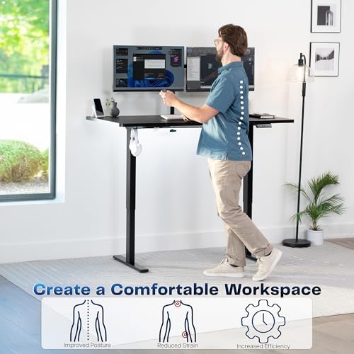 VIVO Black 60 x 30 in Standing Desk, DESK-KIT-1B6B-30 - Image 4