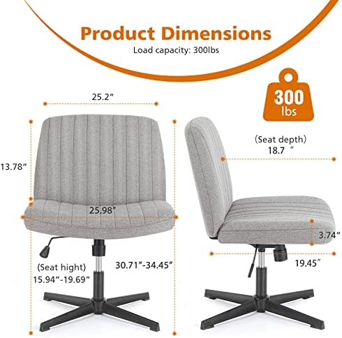 Sweetcrispy Criss Cross Office Chair, Vanity Chair, Home Office - Image 2