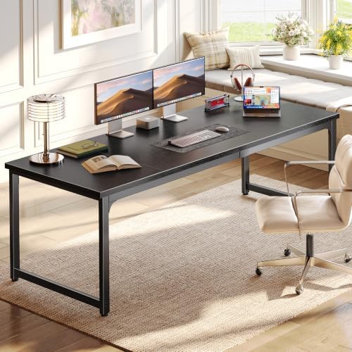 PRAISUN 70.9 x 24 Inch Computer Desk, 0.95'' Thicker, Heavy Duty, Black - Image 2