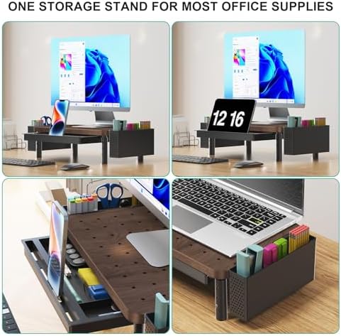 WALI Computer Monitor Stand with Storage and Pen Holder - Image 4