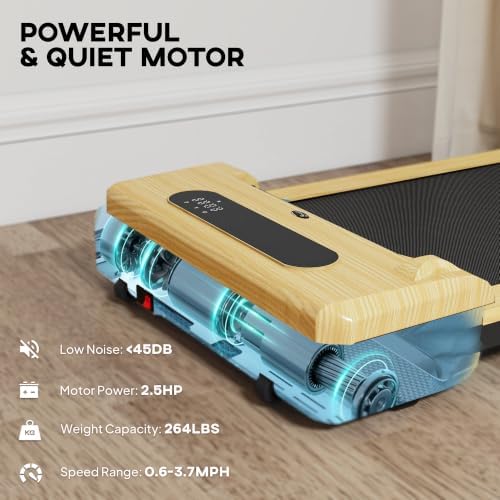 Soozier Walking Pad 2.5HP Under Desk Treadmill, 264 lbs, Installation-Free - Image 3