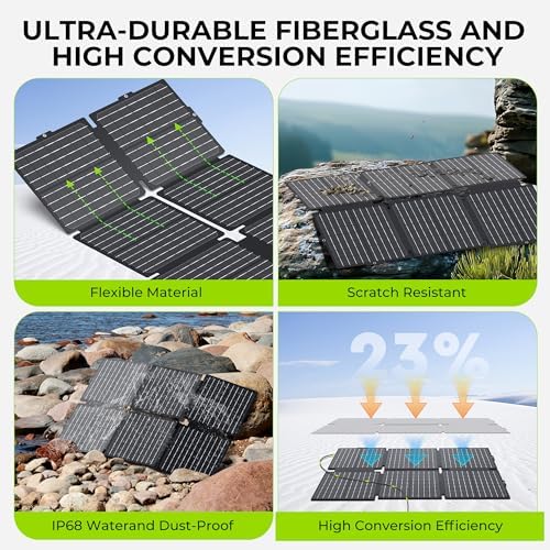 Portable Solar Generator 300W Power Station with 60W Foldable Solar Panel - Image 6