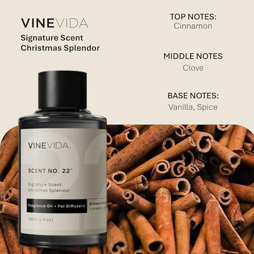 VINEVIDA [4 Fl Oz] Christmas Splendor Fragrance Oil for Cold Air Diffusers, Essential Oils for Diffuser Oil Refill & Air Freshener Room Spray - Image 2