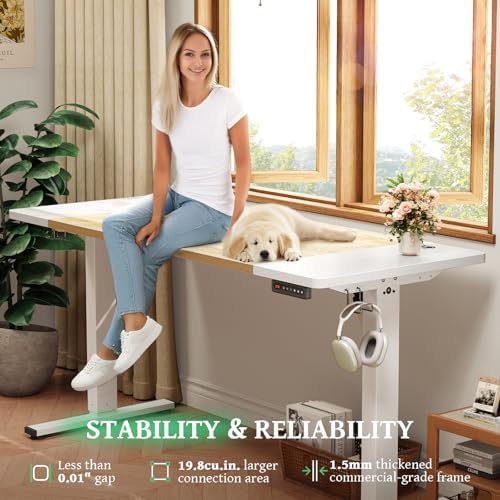 SIAGO 55 x 24 Inch Electric Standing Desk, 0.8 Inch Thick Tabletop - Image 2
