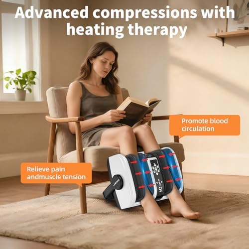 CARESKY Shiatsu Foot Massager with Heat, Deep Kneading Foot Massager for Plantar Fasciitis, Neuropathy, Circulation and Pain Relief, Foot and Calf Massage at Home/Office - Image 4