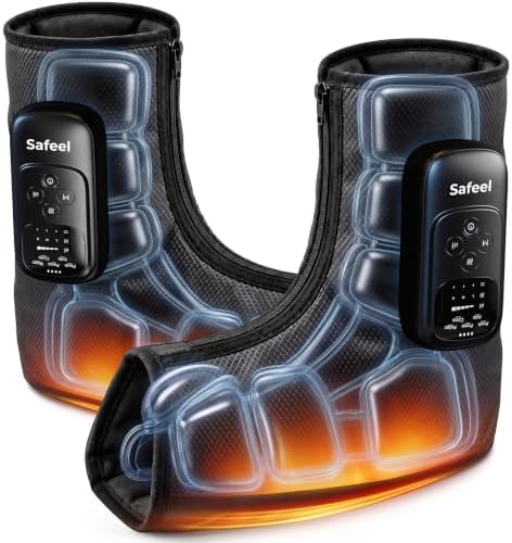 2 Pack 4-in-1 Air Compression Foot Massager with Heat (Fit Size 5-12) by Unknown