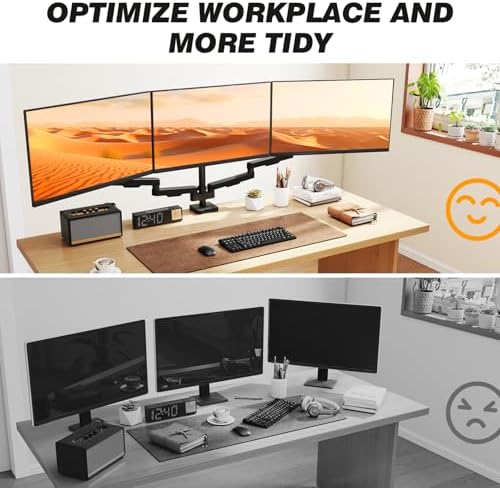5Rcom Triple Monitor Mount Stand for 17-34 Inch Computer Screens - Image 7