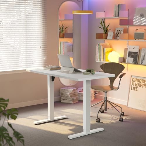 HUANUO 40x24 Inch Electric Standing Desk, Height Adjustable, White - Image 2