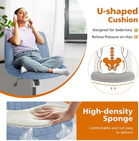 Sweetcrispy Criss Cross Office Chair, Vanity Chair, Home Office - Image 4
