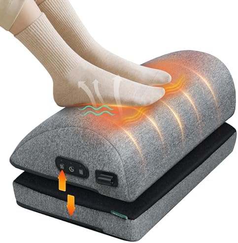 Snailax Heated Foot Rest Under Desk, Adjustable Height Foot Stool by Snailax