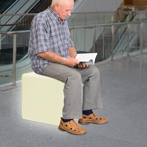 Rechargeable LED Cube Chair Light with Remote, Outdoor Waterproof 16 Colors Changing LED Cube Stool Seat Side Table, Floor Lamp Night Light Glow Furniture for Home Bedroom Patio Garden (Square, 16") - Image 2