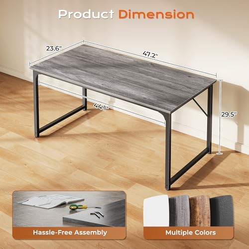 PRAISUN 47 X 24 Inch Computer Desk with Deeper Desktop - Image 2