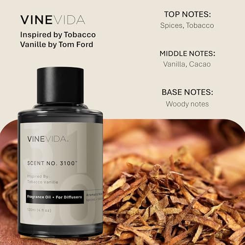 VINEVIDA [4 Fl Oz] Scent NO. 3100 Fragrance Oil for Cold Air Diffusers, Aromatic Notes of Spices Tobacco Vanilla, Essential Oils for Diffuser Oil Refill & Air Freshener Room Spray - Image 2