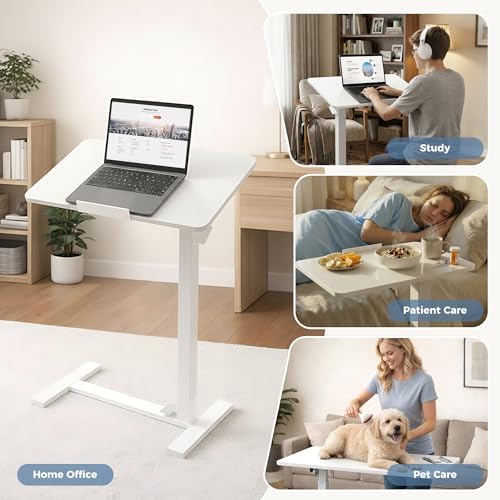 DUMOS Adjustable Rolling Desk, Standing Desks, Overbed Table - Image 4