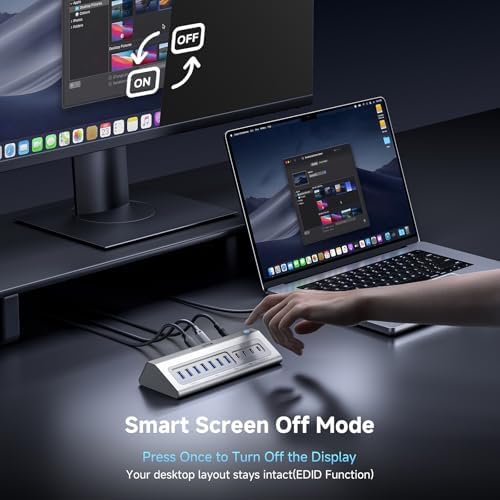Gitfos Powered USB Hub, 18 in 1 USB C Hub with 4K HDMI, 10Gbps, PD 100W - Image 4