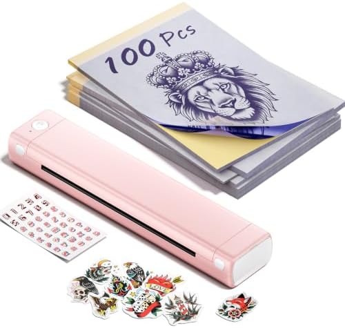 Phomemo M08F Tattoo Stencil Printer, Bluetooth, with 100Pcs Transfer Paper by Phomemo