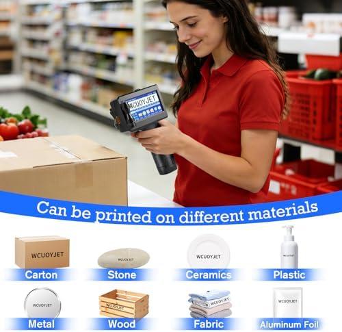 Handheld Inkjet Printer & Coding Machine, WUOYJET TIJ770 Portable Inkjet Printer Gun with 42ml Quick-Dry Ink Date/Batch/QR Code/Barcode/Image Printing - Image 3