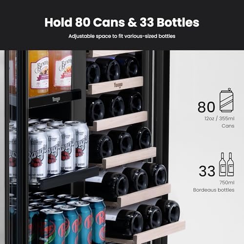 Yeego Beverage Refrigerator - 30 inch 80 Cans and 33 Bottles Beer Cooler - Image 4