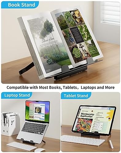 SAIJI Lap Desk for Bed, X-Large Foldable Laptop Table with Book Stand - Image 3