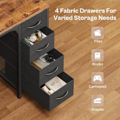 Huuger 47 inch Computer Desk with Power Outlets & 4 Drawers - Image 6