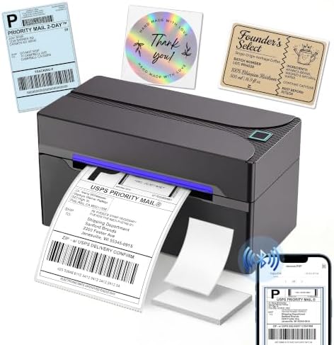 Bluetooth Thermal Label Printer,4x6 Shipping Label Printer by Unknown
