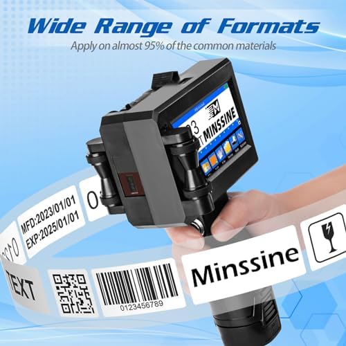 Handheld Inkjet Printer Gun MS-Z10 with 42ml Quick-Drying Ink Cartridge Portable Handheld Printer for Text/Barcode/Logo/QRCode/Counter/Batch Number/Date Coder(Printing Height: 0.08-0.5Inch) - Image 3