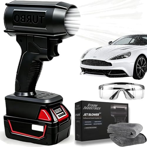 Storm Industries Jet Blower 2.0, 2026 Upgraded Electric Cordless Car Air Dryer Blower, 160,000 RPM 200 Mph, Handheld Turbo Blower for Car, Patio, Snow, Dust by Unknown
