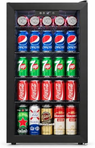 Honeywell Beverage Refrigerator and Cooler, 116 Can Mini Fridge with Glass Door for Soda Beer or Wine for Office or Bar with Adjustable Removable Shelving, Commercial Grade - Image 5