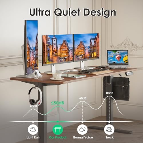 STARY Electric Standing Desk Adjustable Height Sit Stand Home Office Desk with Splice Board - Image 6