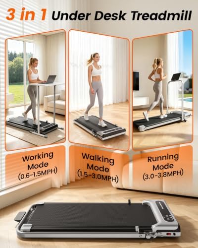 Walking Pad Treadmill, Folding Treadmill for Home with Handrail& Incline - Image 6