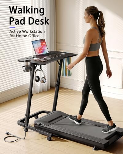 Adjustable Height Standing Desk for Walking Pad, Treadmill Desk with Wheels - Image 3