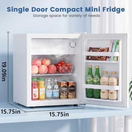 Kismile 1.3 Cu.Ft Mini Fridge with Freezer, Compact Refrigerator for Dorm - Image 3