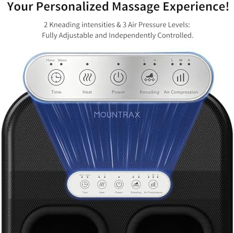 MOUNTRAX Foot Massager with Heat for Neuropathy, 2026 Upgraded, Deep Kneading Shiatsu Foot Massager for Plantar Fasciitis, Fits Up to Men Size 13, Gifts for Women Men Mom Dad Seniors - Image 6