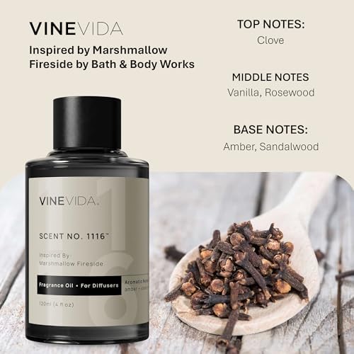 VINEVIDA [4 Fl Oz] Scent NO. 1116 Fragrance Oil for Cold Air Diffusers, Aromatic Notes of Amber Clove Vanilla, Essential Oils for Diffuser Oil Refill & Air Freshener Room Spray - Image 2