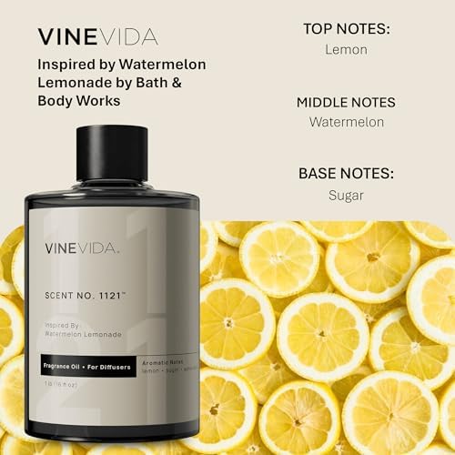 VINEVIDA [16 Fl Oz] Watermelon Lemonade Fragrance Oil for Cold Air Diffusers, Essential Oils for Diffuser Oil Refill & Air Freshener Room Spray - Image 2