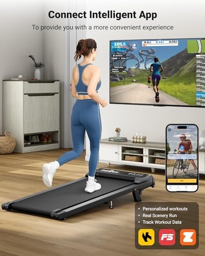 THERUN 8% Under Desk Walking Pad with Incline for Home Office with APP - Image 4