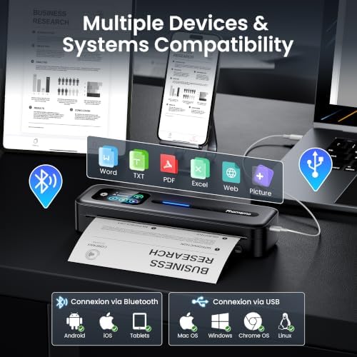 Phomemo M832D Touchscreen Portable Printer Inkless Thermal Wireless Travel - Image 4