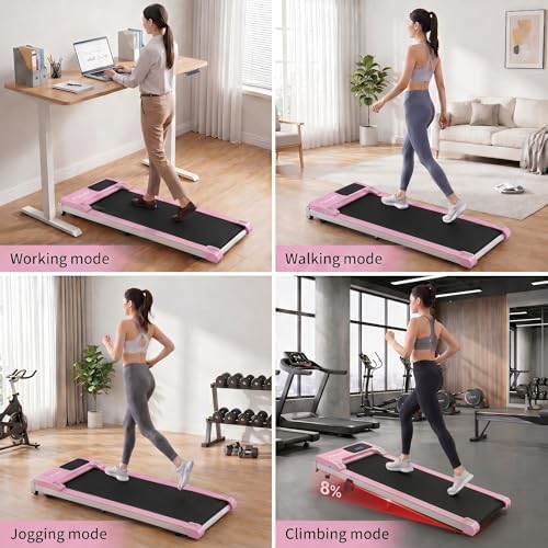 FUNMILY Walking Pad Treadmill Under Desk, 3.0HP Small Treadmill for Home/Office, 2026 Upgrade 3-in-1 Mini Treadmills with Remote Control, LED Display, 300 LBCapacity, No Assembly Required - Image 6