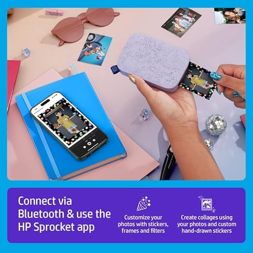 HP Sprocket Portable 2x3 Instant Color Photo Printer (Lilac) Starter Bundle - Image 4