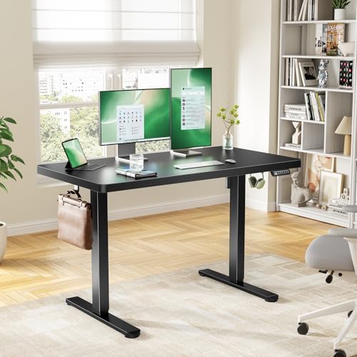 Marsail 63 x 30 Electric Standing Desk with One-Piece Desktop, Sit Stand Desk with Thickened Tabletop, Height Adjustable Stand Up Desk with Cable Management for Home Office(Frame+Desktop, 2 Packages) - Image 2