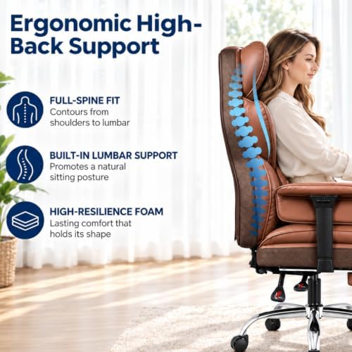 Big & Tall Office Chair 400 lbs, Gaming Chair 23.6" Wide Seat - Image 5